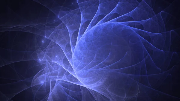 Renderização Abstrato Azul Fundo Luz Fractal — Fotografia de Stock