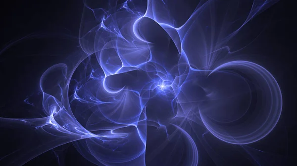 Renderização Abstrato Azul Fundo Luz Fractal — Fotografia de Stock