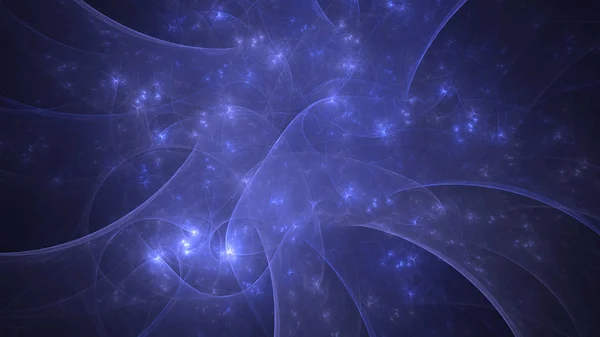 Renderização Abstrato Azul Fundo Luz Fractal — Fotografia de Stock