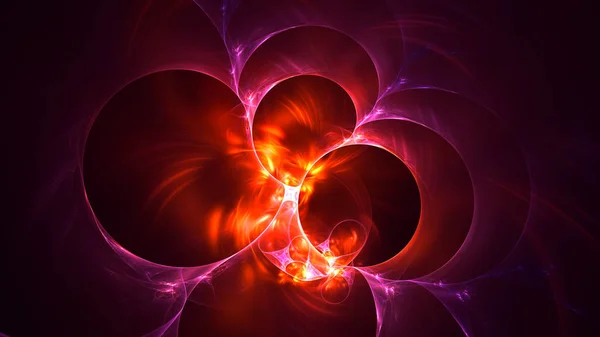 Renderização Abstrato Fundo Luz Fractal Vermelho — Fotografia de Stock