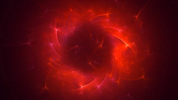 Renderização Abstrato Fundo Luz Fractal Vermelho — Fotografia de Stock