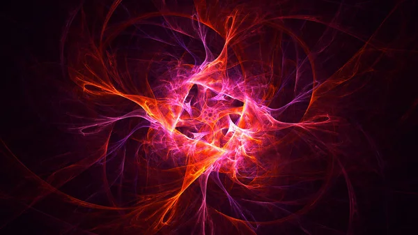 Renderizado Abstracto Rojo Fractal Luz Fondo — Foto de Stock