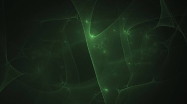 3D render soyut yeşil fraktal açık renkli