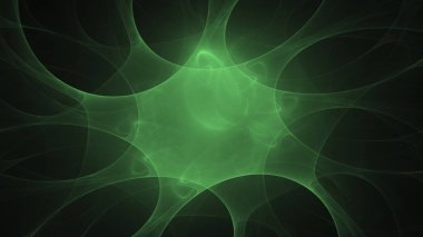 3D render soyut yeşil fraktal açık renkli