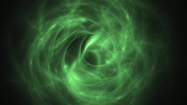 3D render soyut yeşil fraktal açık renkli