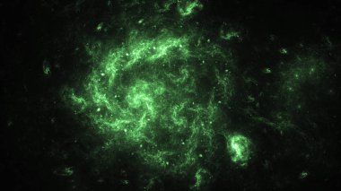 3D render soyut yeşil fraktal açık renkli