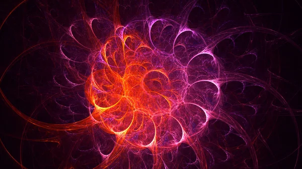 Rendering Abstract Red Fractal Light Background — Stock Photo, Image