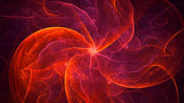 Renderização Abstrato Fundo Luz Fractal Vermelho — Fotografia de Stock