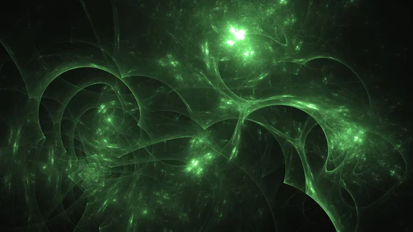 stock image 3D rendering abstract green fractal light background