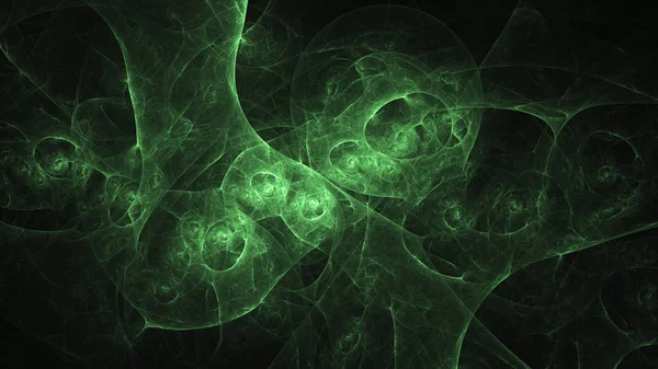 3D render soyut yeşil fraktal açık renkli