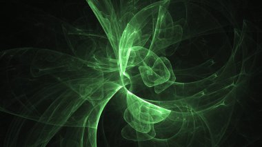 Soyut fraktal ışık arkaplanı 3 boyutlu oluşturuluyor