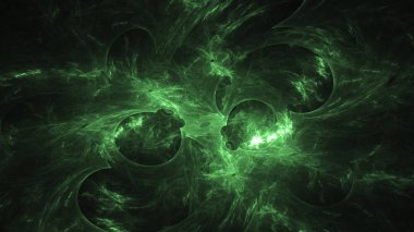 Soyut fraktal ışık arkaplanı 3 boyutlu oluşturuluyor