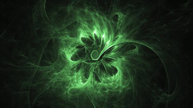 Soyut fraktal ışık arkaplanı 3 boyutlu oluşturuluyor