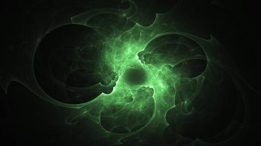 Soyut fraktal ışık arkaplanı 3 boyutlu oluşturuluyor