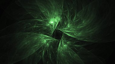 Soyut fraktal ışık arkaplanı 3 boyutlu oluşturuluyor