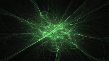 Soyut fraktal ışık arkaplanı 3 boyutlu oluşturuluyor