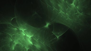 3D render soyut yeşil fraktal açık renkli