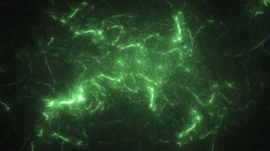 3D render soyut yeşil fraktal açık renkli