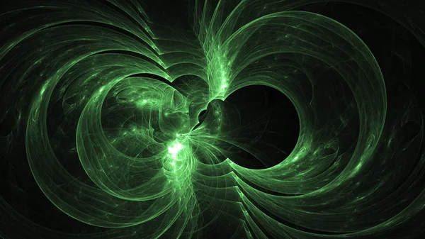 Rendering Abstract Green Fractal Light Background — Stock Photo, Image