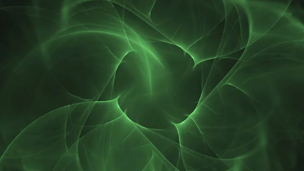 Renderização Abstrato Verde Fundo Luz Fractal — Fotografia de Stock