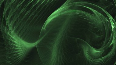 3D render soyut yeşil fraktal açık renkli