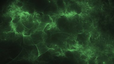 3D render soyut yeşil fraktal açık renkli