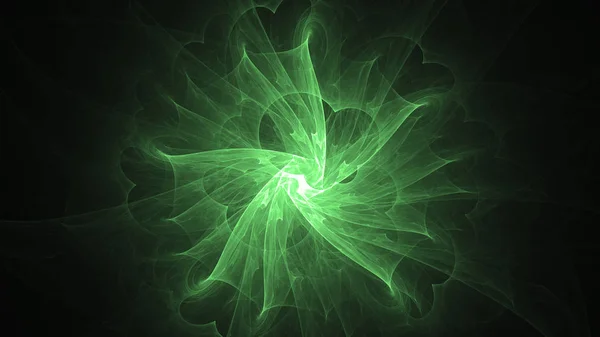 Rendering Abstracte Groene Fractal Lichte Achtergrond — Stockfoto