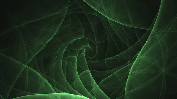 Рендеринга Абстрактного Зеленого Фрактального Світлого Фону — стокове фото
