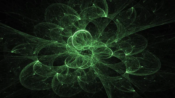 3D render soyut yeşil fraktal açık renkli