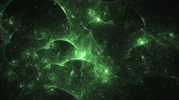 3D render soyut yeşil fraktal açık renkli