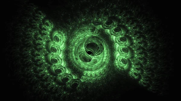 Rendering Abstracte Groene Fractal Lichte Achtergrond — Stockfoto