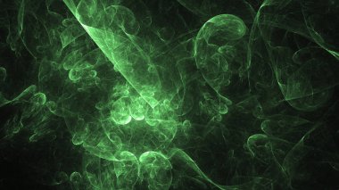 3D render soyut yeşil fraktal açık renkli