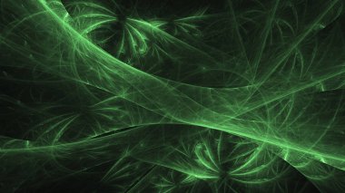 Soyut fraktal ışık arkaplanı 3 boyutlu oluşturuluyor