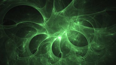 Soyut fraktal ışık arkaplanı 3 boyutlu oluşturuluyor