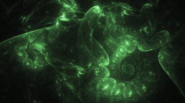 Soyut fraktal ışık arkaplanı 3 boyutlu oluşturuluyor