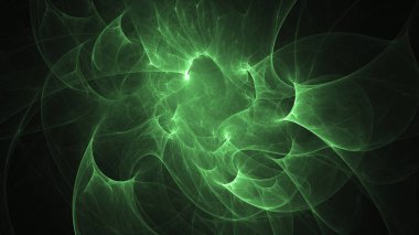 Soyut fraktal ışık arkaplanı 3 boyutlu oluşturuluyor
