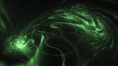 Soyut fraktal ışık arkaplanı 3 boyutlu oluşturuluyor