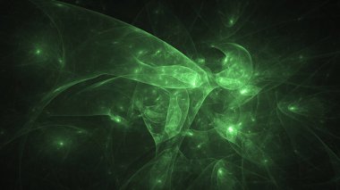 Soyut fraktal ışık arkaplanı 3 boyutlu oluşturuluyor