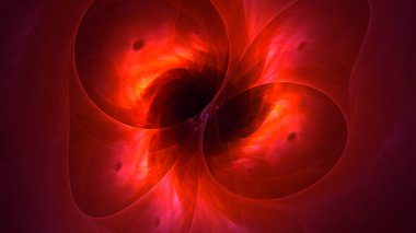 Soyut fraktal ışık arkaplanı 3 boyutlu oluşturuluyor