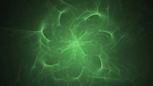 Rendering Abstract Green Fractal Light Background — Stock Photo, Image