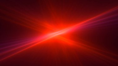 Soyut kırmızı fraktal ışık arkaplanı 3 boyutlu oluşturuluyor