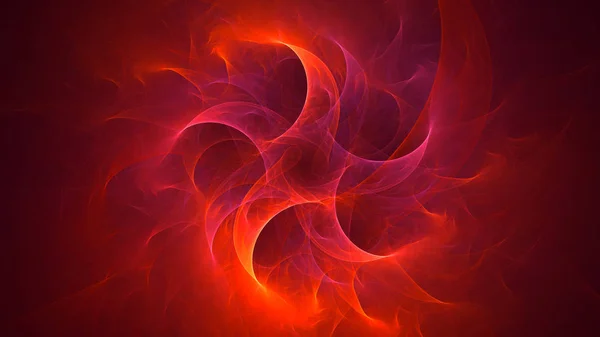 Renderização Abstrato Fundo Luz Fractal Vermelho — Fotografia de Stock