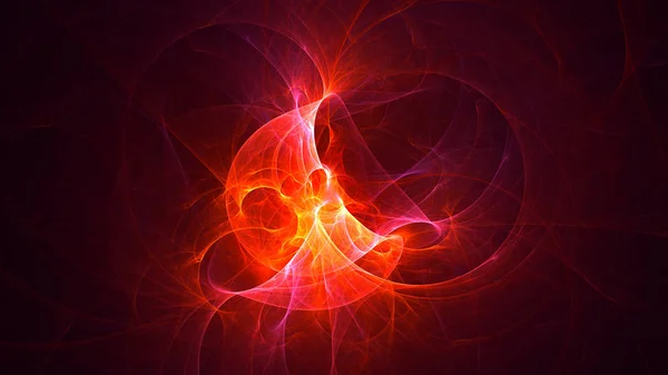 Renderização Abstrato Fundo Luz Fractal Vermelho — Fotografia de Stock