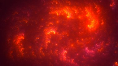 Soyut kırmızı fraktal ışık arkaplanı 3 boyutlu oluşturuluyor