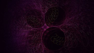 Soyut kırmızı fraktal ışık arkaplanı 3 boyutlu oluşturuluyor