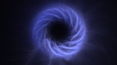 Soyut mavi fraktal ışık arkaplanı 3 boyutlu oluşturuluyor
