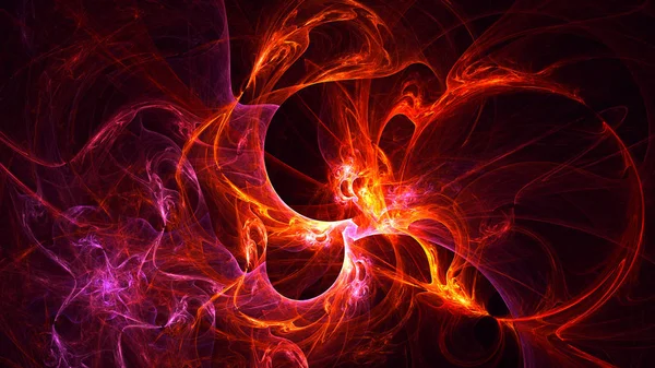 Renderização Abstrato Fundo Luz Fractal Vermelho — Fotografia de Stock