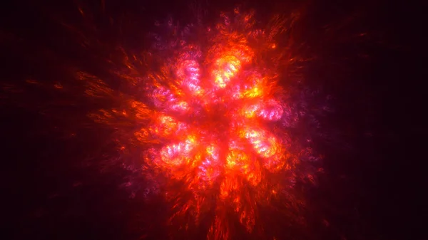 Weergave Abstracte Rode Fractal Licht Achtergrond — Stockfoto