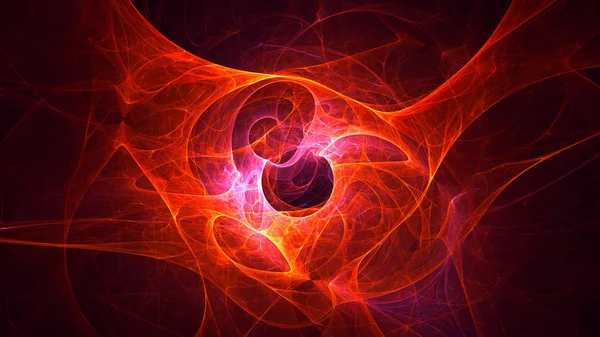 Renderização Abstrato Fundo Luz Fractal Vermelho — Fotografia de Stock