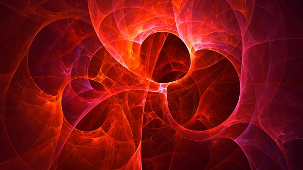 Renderização Abstrato Fundo Luz Fractal Vermelho — Fotografia de Stock